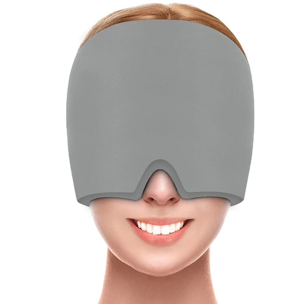 Upgraded Full Coverage Migraine Ice Head Wrap Headache Relief Hat Hot And Cold Therapy Migraine Cap Beauty Health Head Massager