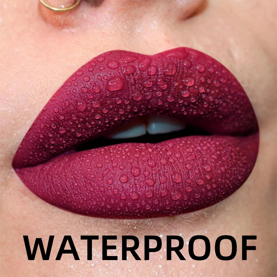 19 Colors Matte Velvet Liquid Lipstick – Waterproof Long-Lasting Lip Tint & Glaze