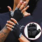 1 Pair Fingerless Gym Gloves For Men Women Breathable Anti Slip Training Gloves For Cycling Bicycle And Bodybuilding