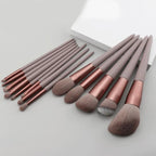 13Pcs Makeup Brush Set – Eyeshadow, Foundation & Blush Cosmetic Brushes with Travel Bag
