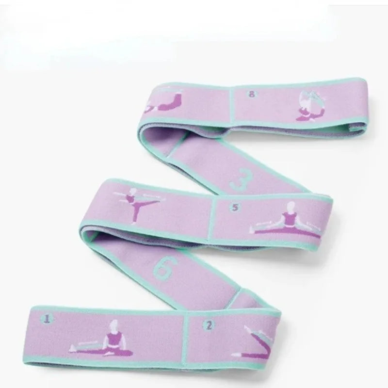 Adult Latin Training Elastic Resistance Band Yoga Auxiliary Stretching Belt Bands Beginner Pilates Dance Loop Fitness Tension