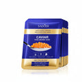Sadoer caviar hyaluronic acid mask packaging with blue and gold design.