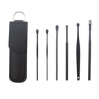 6Pcs Earwax Removal Tool Set – Stainless Steel Spiral Earpick & Ear Curette Cleaner Kit