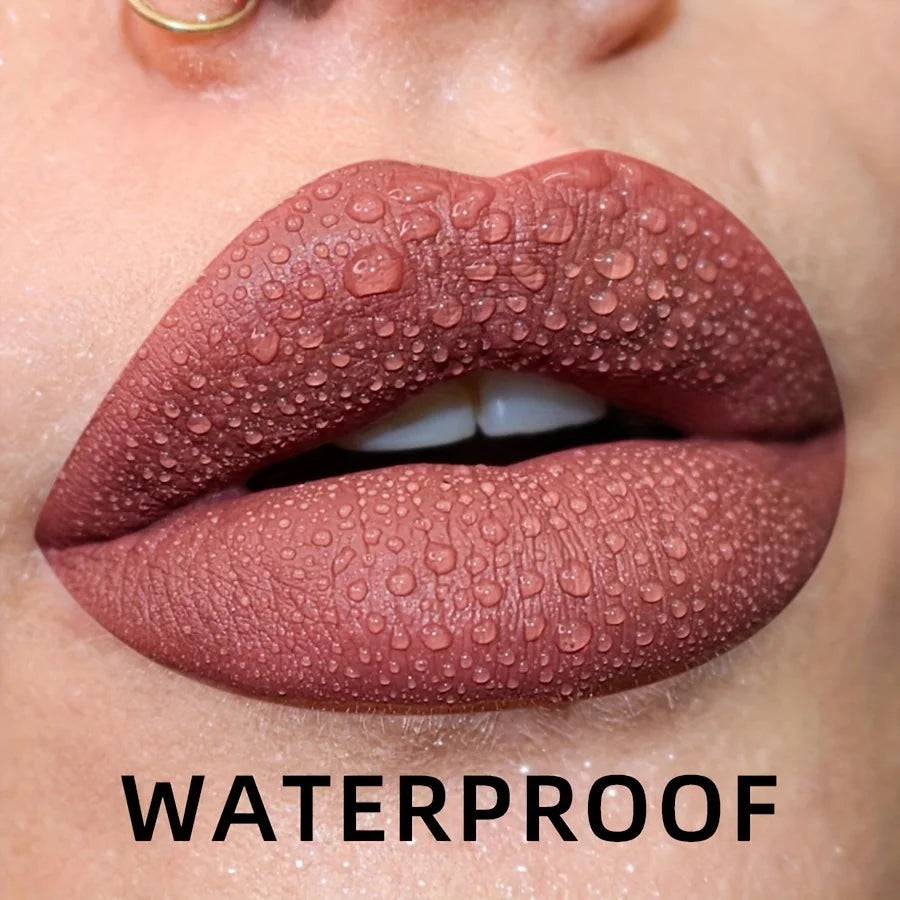 19 Colors Matte Velvet Liquid Lipstick – Waterproof Long-Lasting Lip Tint & Glaze