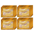 10/20pcs Golden Crystal Collagen Eye Mask Anti Dark Circle Anti-Aging Moisturizing Pink Lip Mask Eyes Lips Travel Size Skin Care
