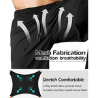Mens 2 In 1 Sport Pants Athletic Tracksuit For Gym Running Workout Jogging Trousers