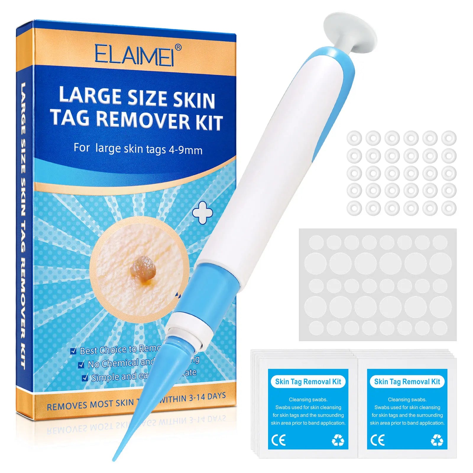 2 In1 Painless Auto Skin Tag Mole Wart Removal Kit Cleaning Tools Face Skin Care Body Wart Dot Treatments Remover Beauty Health