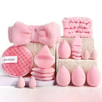33pcs beauty set makeup kit  large and small beauty sponges for flawless makeup application and removal of makeup full set