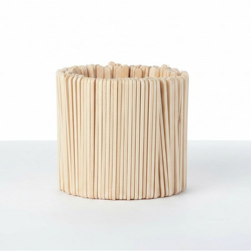 100 wooden sticks displayed with a clear background