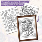 1PC 30-Page Emotional Balance Coloring Book, Beautiful Flower Patterns, Inspirational Lines,Mental Health Tool for Adults, Teens