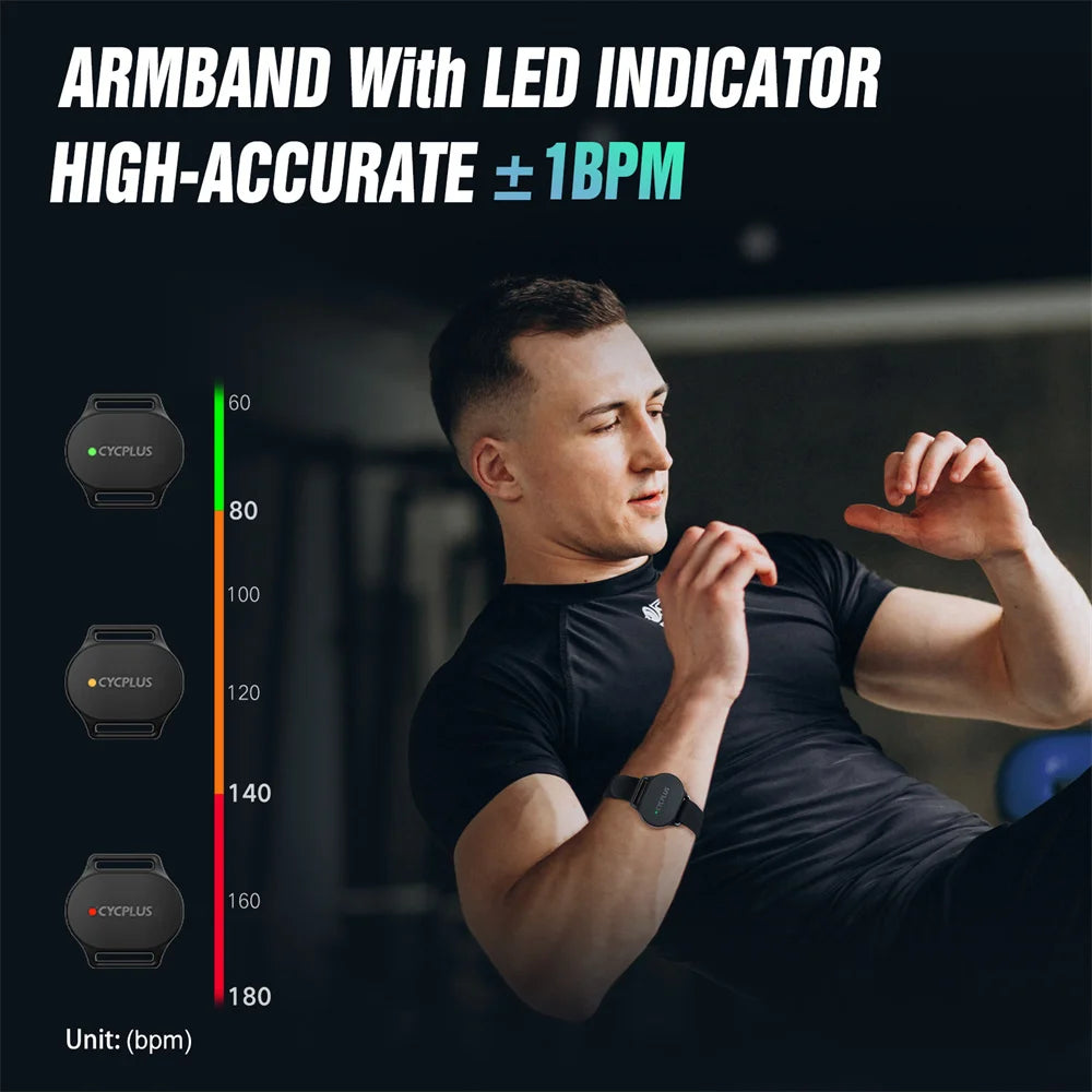 Heart Rate Sensor Armband Wrist Chest Belt Bluetooth ANT+ Fitness Monitor for Garmin Wahoo GPS Bike Computer