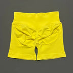 HISTELLO Gym Shorts 4.5" Women Fitness Sports Biker Shorts Low Waist Running Pants Workout Scrunch Butt Yoga Seamless Leggings