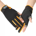 Summer Fishing Gloves For Men And Women Two Finger Cut Touchscreen Anti Slip Sun Proof Breathable Cycling Fitness