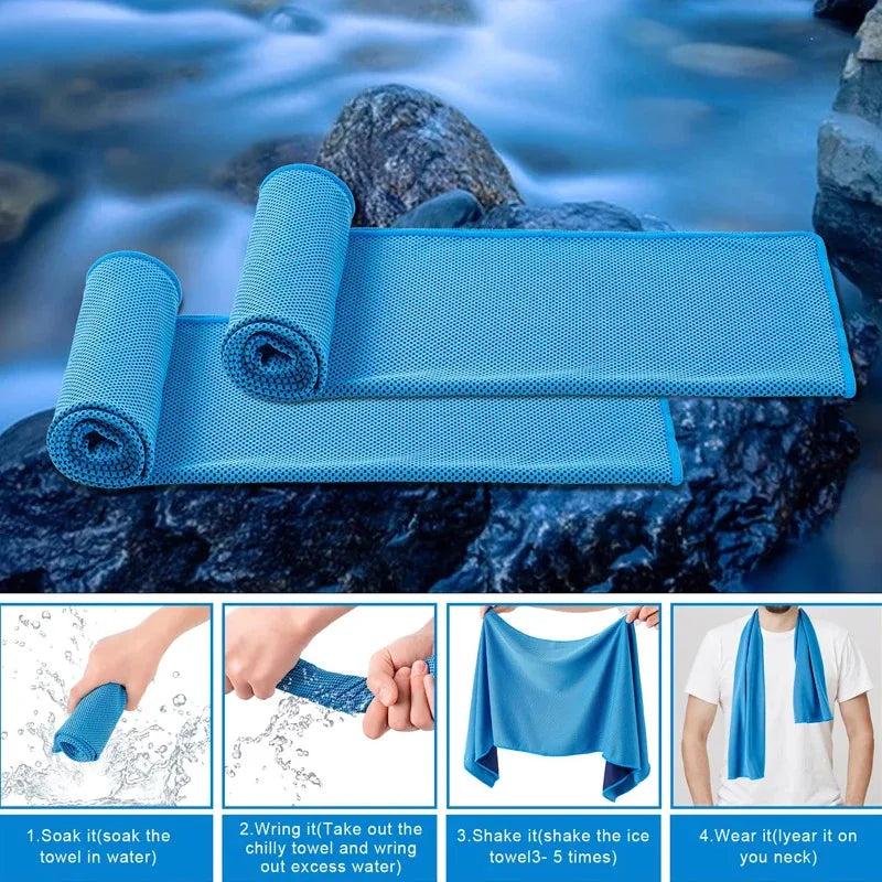 Microfiber Quick Dry Cooling Towel for Sports Fitness Camping Outdoor Ice Cold Towel