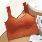 Breathable Anti Sweat Sports Bra For Women Seamless Yoga Top Push Up Gym Crop Top Shockproof Workout Bra