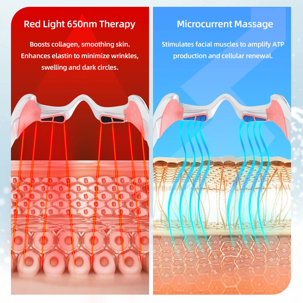 2025/Custom Logo  Eye Massage Led 3D Eye Massage Red Light Therapy Eye Mask