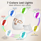 Red Light Therapy Mask for Face & Neck, LED Face Light Therapy,USB C Rechargeable,Infrared Mask for Home Working Travel Yoga