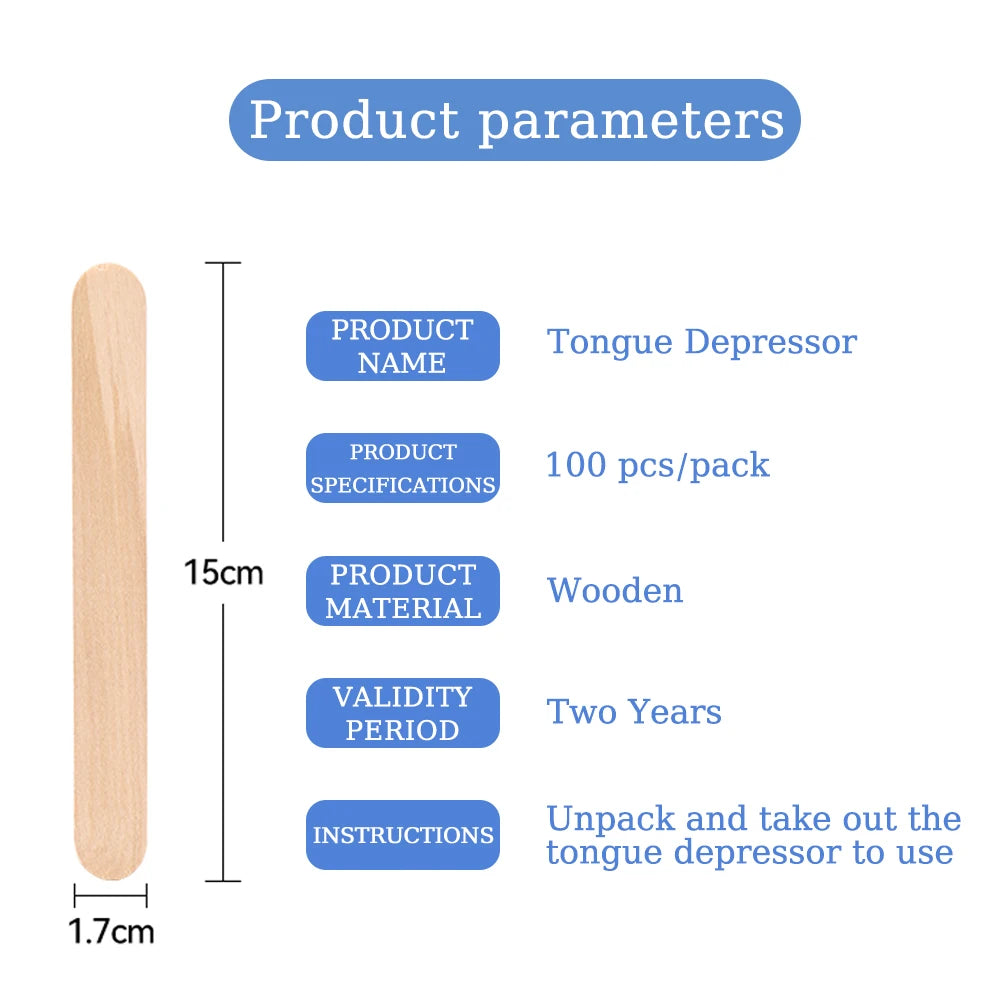 Disposable Wooden Tongue Depressor Individually Packaged Woman  Body Hair Removal Sticks Beauty Health Sterilize Tool Supply
