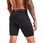 Mens Boxer Briefs Sports Underwear Quick Drying Breathable Moisture Wicking Gym Black