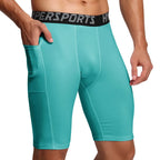 Men Compression Shorts Summer Sportswear Gym Training Tights Leggings Short Pants Running Bottoms