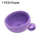 Makeup Brush Cleaner Soft Silicone Makeup Brush Bowl Folding Powder Puff Eyeshadow Brush Cleaning Pad Beauty Tools