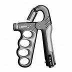Hand grip strengthener with accessories on a white background