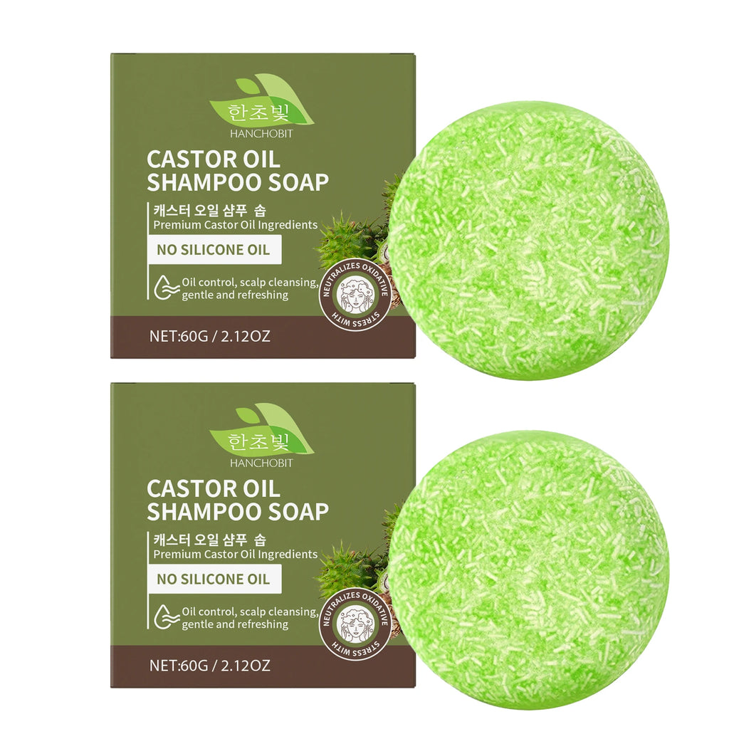 Castor Oil Solid Shampoo Bar Deep Moisturizing Hair Repair