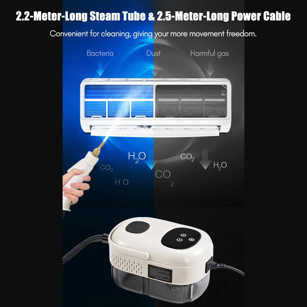 Portable High Pressure Steam Cleaner with Intelligent Temperature Control 2500W