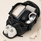 Men's Fashion PU Leather Large Capacity Travel Backpack