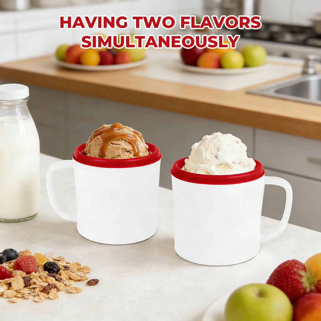 Automatic Dual Cup Ice Cream and Popsicle Maker Machine