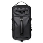 Men's Fashion PU Leather Large Capacity Travel Backpack
