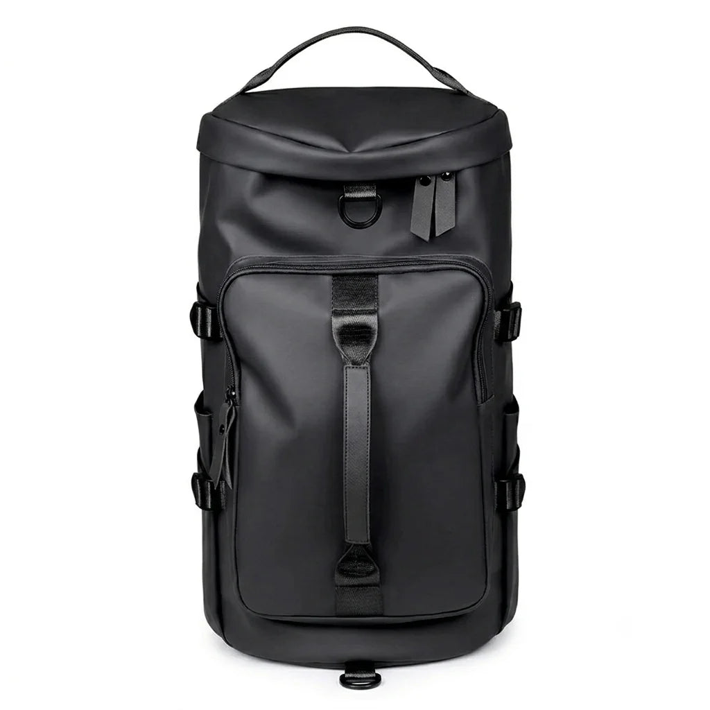 Men's Fashion PU Leather Large Capacity Travel Backpack