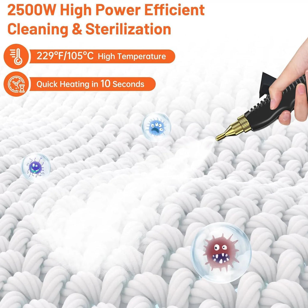 High Pressure Handheld Steam Cleaner Machine with Spray Gun 3800W