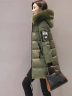 Women's Thick Warm Hooded Fur Collar Winter Parka Coat