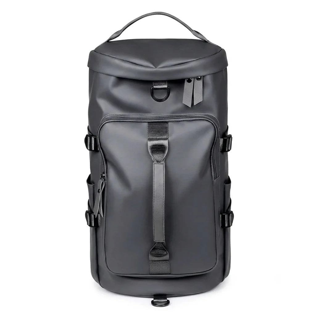 Men's Fashion PU Leather Large Capacity Travel Backpack