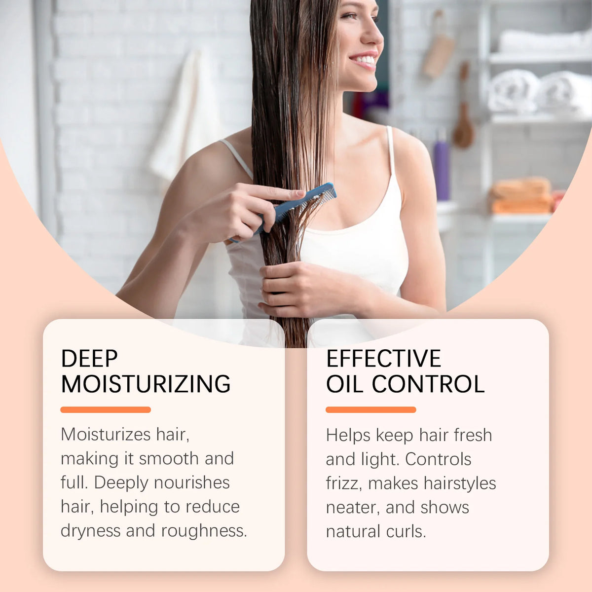 Coconut Shampoo and Conditioner Set Smooth Frizzy Hair 7.1 oz