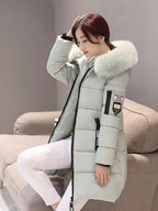Women's Thick Warm Hooded Fur Collar Winter Parka Coat