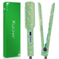 RUCHA Tourmaline Ceramic Hair Straightener 2-inch Titanium Flat Iron