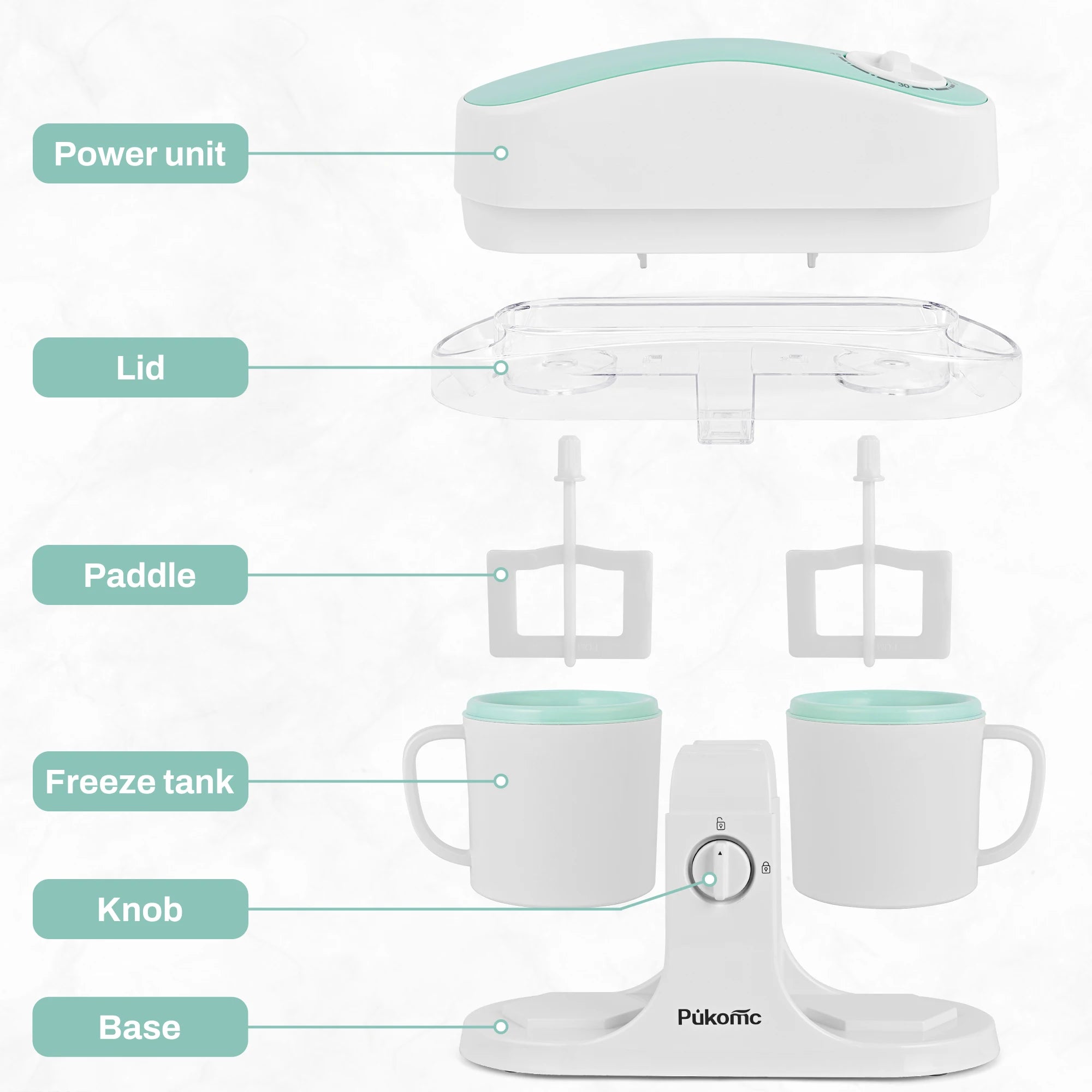 Automatic Dual Cup Ice Cream and Popsicle Maker Machine