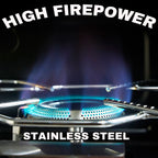 Folding Camping Table Stove with Twin Burners and Piezo Ignition