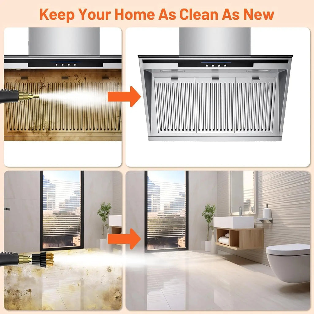 High Pressure Handheld Steam Cleaner Machine with Spray Gun 3800W