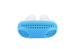 Blue and white shoe dryer on a white background