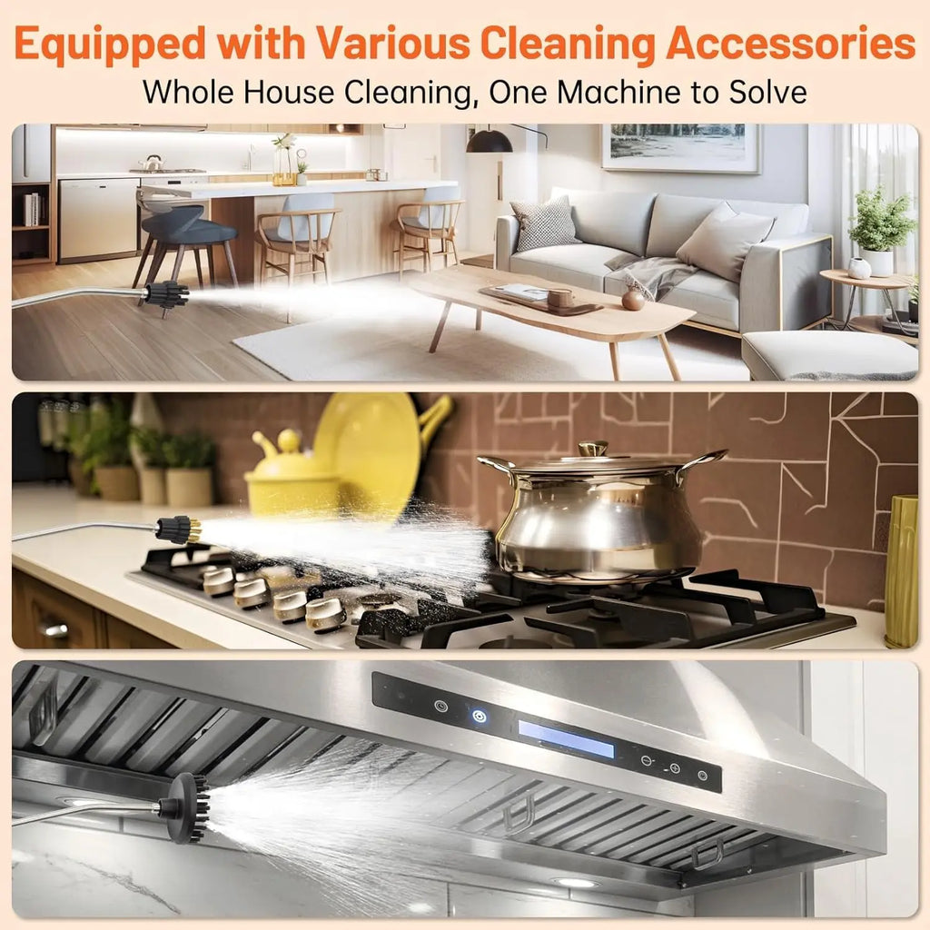 High Pressure Handheld Steam Cleaner Machine with Spray Gun 3800W