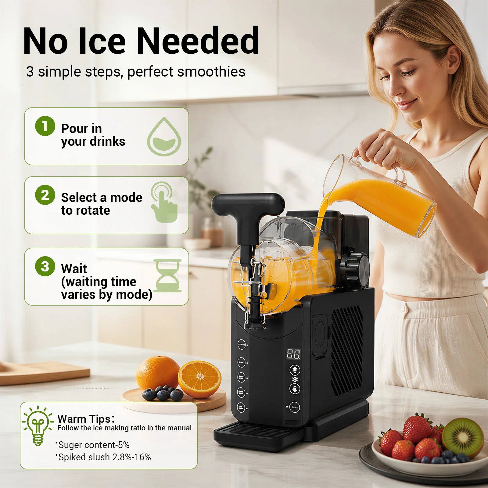 Electric Slushie Machine and Soft Serve Ice Cream Maker