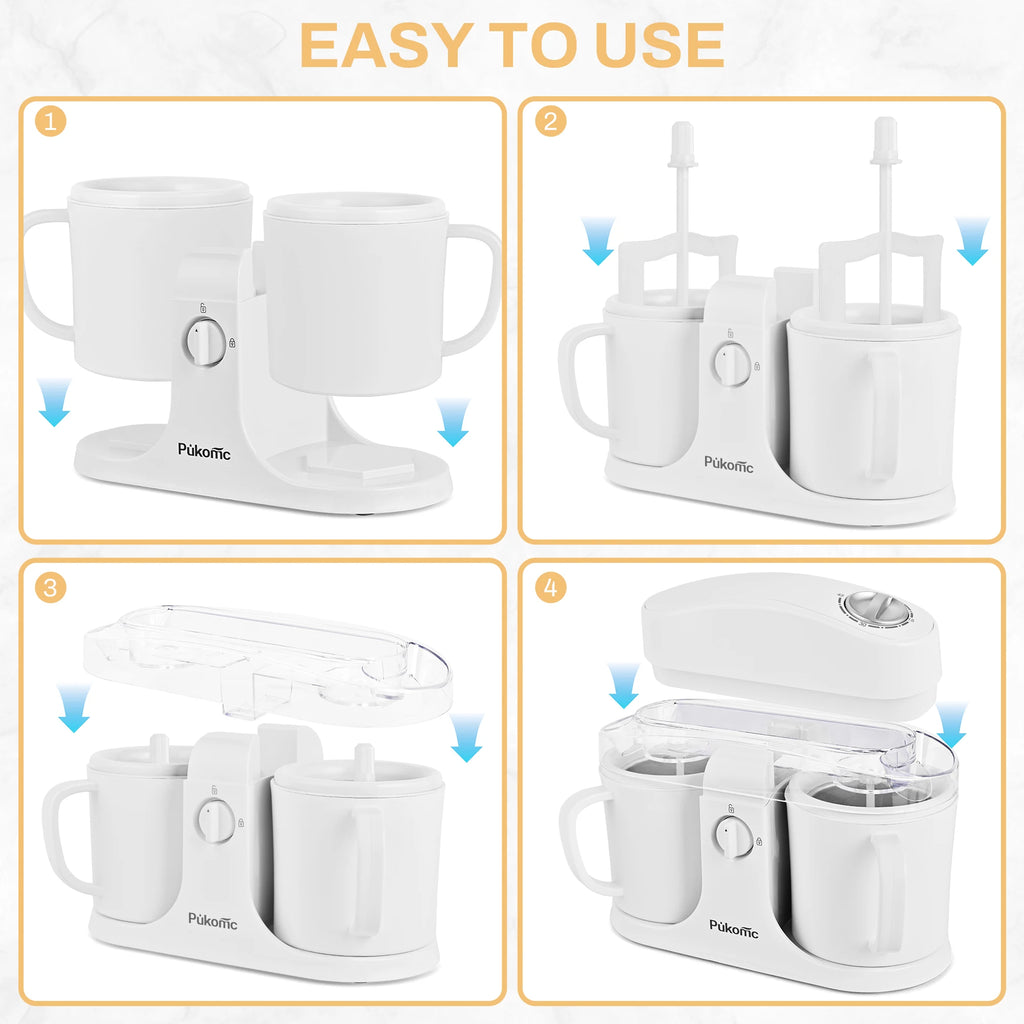 Automatic Dual Cup Ice Cream and Popsicle Maker Machine