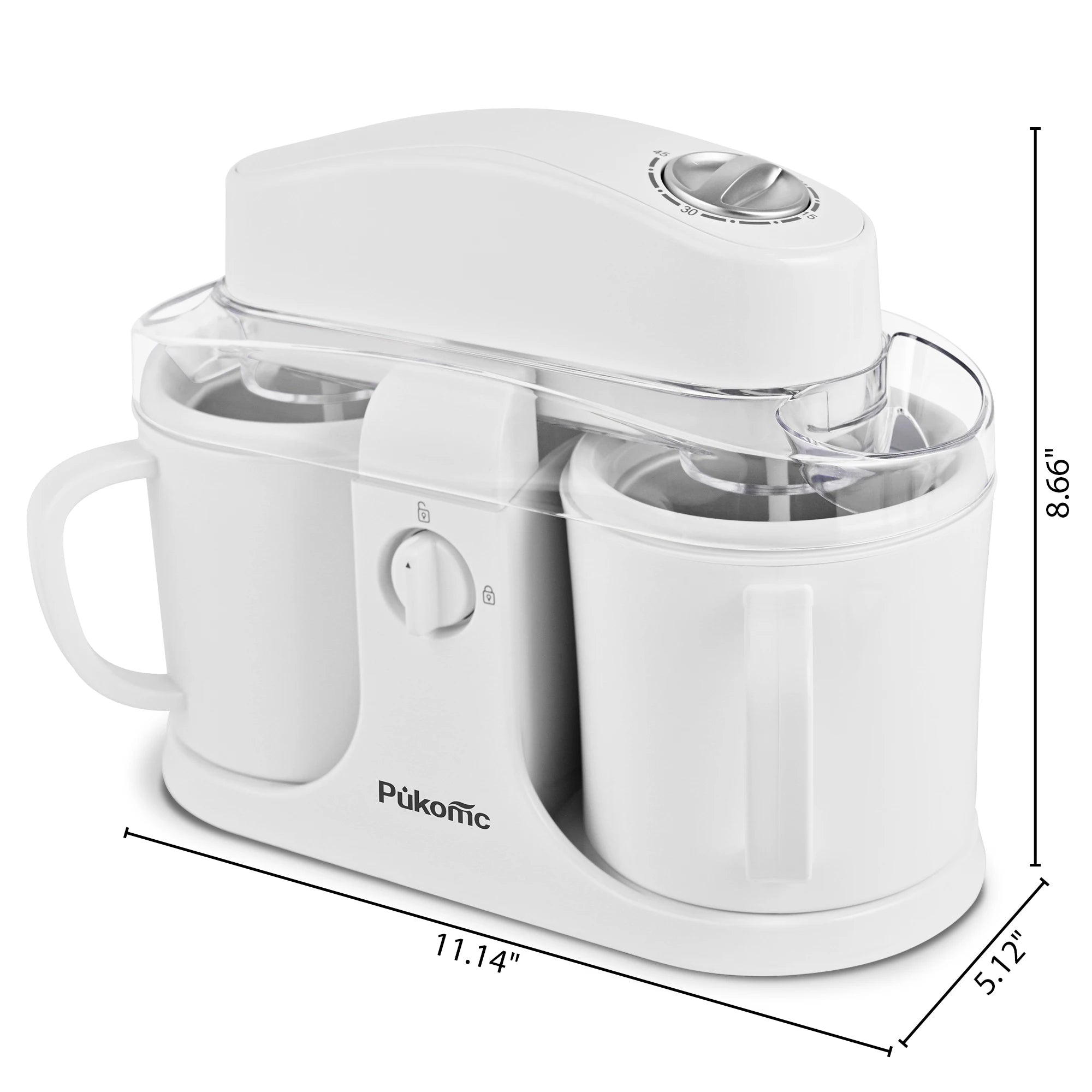 Automatic Dual Cup Ice Cream and Popsicle Maker Machine