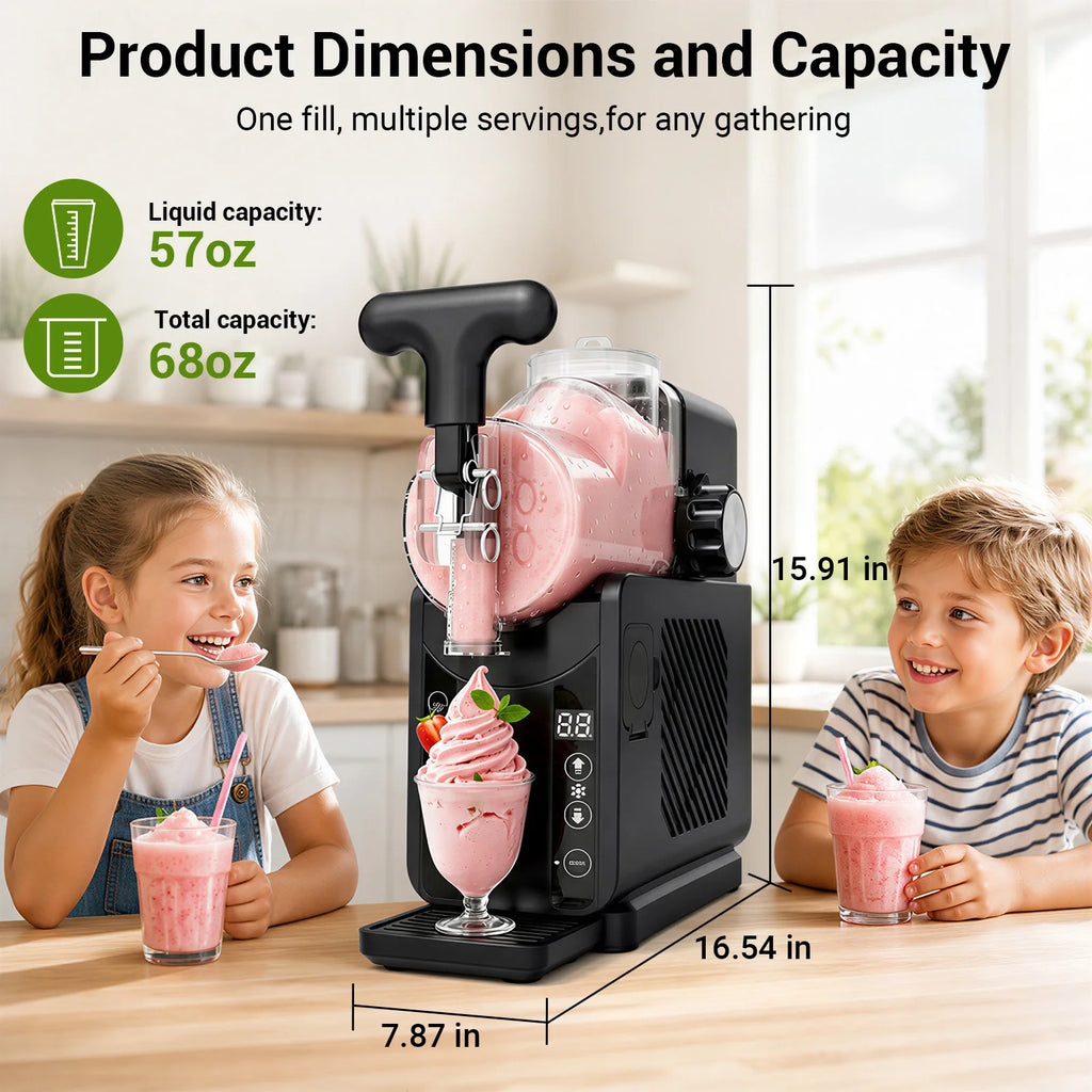 Electric Slushie Machine and Soft Serve Ice Cream Maker