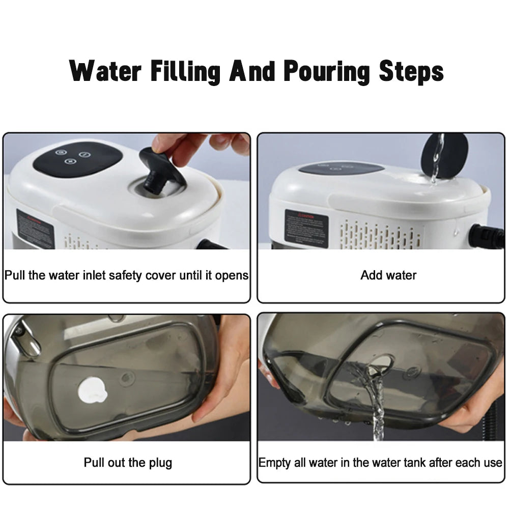 Portable High Pressure Steam Cleaner with Intelligent Temperature Control 2500W