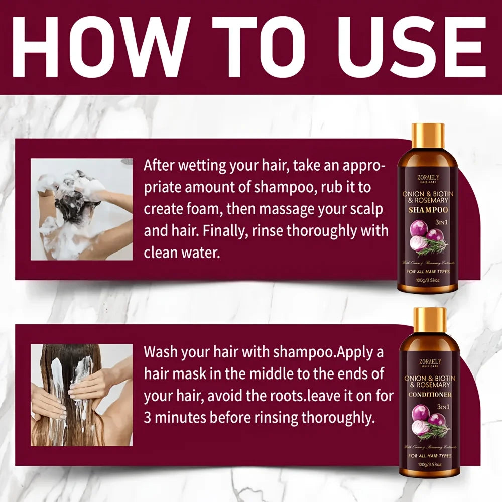 Unisex 3-in-1 Shampoo and Conditioner Set 7.1 oz