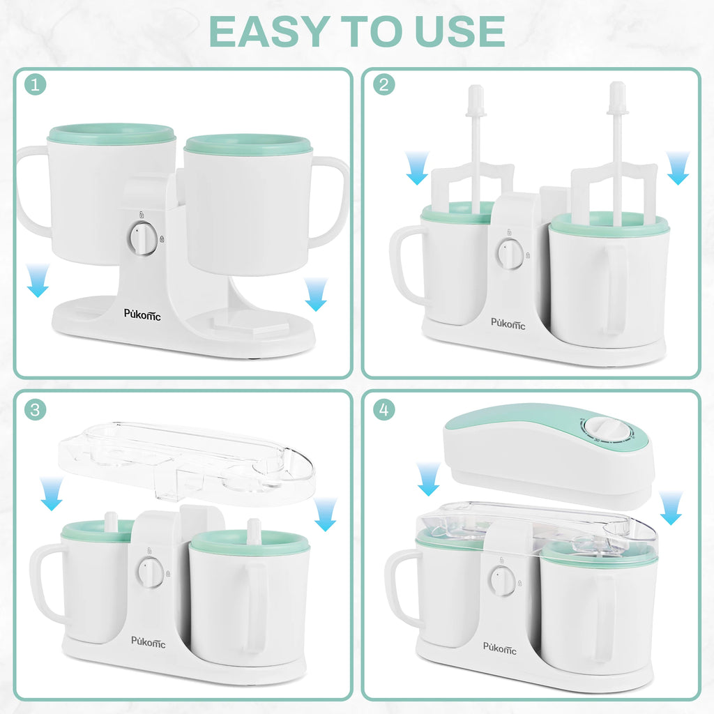 Automatic Dual Cup Ice Cream and Popsicle Maker Machine